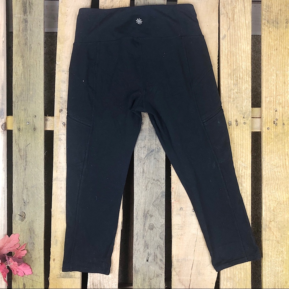 Athleta Black Drifter Capri Yoga Leggings Small - Picture 4 of 8